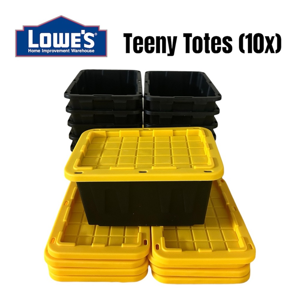 Lowe’s Project Source Teeny Commander Totes with Lid (10 Mini Totes) S1
